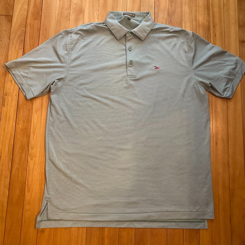 Peter Millar Crown Sport Summer Comfort Men's Short Sleeve Polo‎ Shirt Size L